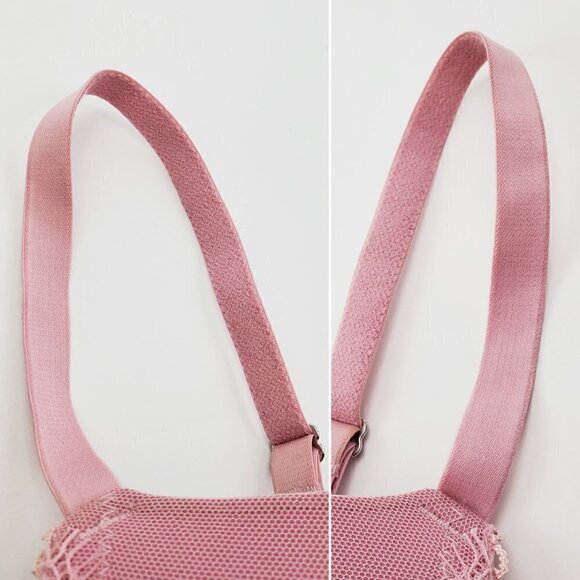 Victoria's Secret 34D Bra Dream Angels Push Up Lace Underwire Lingerie Rose Pink - Picture 5 of 16